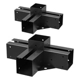 ORIGLE Pergola Brackets 4-Way Right Angle Corner Bracket DIY Elevated Wood Stand 2PACK with Screws for 4x4 (Actual: 3.5x3.5 Inch