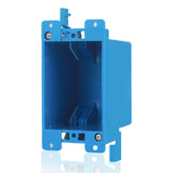 Single Gang Electrical Outlet Box, 2-1/4-Inch Long and 2-3/4-Inch Width by 4-1/4-Inch Depth, Blue Old Work Box 1 Gang for Home I