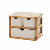 MERISHOPP Biodegradable MultiLayer Bamboo Storage Rack EcoFriendly Bamboo Drawer Storage Box SpaceSaving Wooden Makeup Organi