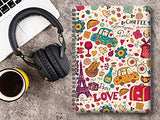 Accuprints Wiro Hard Bound A5 (6 By 9 Inch) Wiro Notebook Diary Ruled 200 Pages80 Gsm Paper PatternLove Print