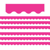Hot Pink Scalloped Border Trim, 35 Feet Per Pack, 6 Packs