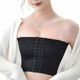 Women Strapless Chest Binder Tube Top Corset | Compression Breast Wrap Belt | Tummy Control Body Shaper | Front Hook Slimming Ba