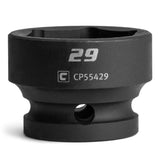 Capri Tools 29 mm Stubby Impact Socket, 1/2 in. Drive, 6Point, Metric