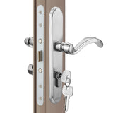 MaxxGeek Storm Door Handle Accessory Set fit Pella Storm Door Handle Replacement Part, with Key and Lock Cylinder (Brushed Nicke