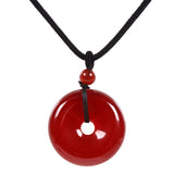 Justinstones Pigeon Blood Agate Gemstone 30mm Donut Beads Reiki Chakra Pendant Necklace Jewelry 22 Inches