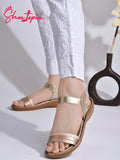 Shoetopia Women'S Snd-4343 Heeled Sandal-8 Kids Uk (Snd-4343-Golden)-Eu41,Gold,8,B0D4JV1WNX