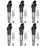 ECCPP Ignition Coil 6 ignition coils for 6 iridium Spark Plugs UF531,for Porsche TT A3 EOS,for Cayenne UF531