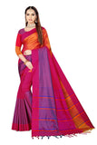 DHRUVI TRENDZ Cotton Silk Saree for Women (DT-S2142_Pink)