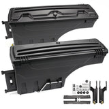 G-PLUS Lockable Storage Boxes Case Truck Bed Tool Box Driver & Passenger Side Pair Compatible with Ford F150 2015-2020 Black