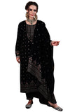 Libas Women'S Velvet Kurta Set (36965_Black