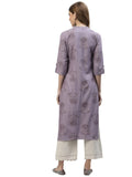 Stylum Women'S Floral Printed Rayon Straight Kurta (Dollyiris36_Iris, S)