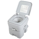 JAXPETY 5.3 Gallon Camping Toilet Portable Travel Toilet w/Sealing Slide Valve, Anti-Leak Water Pump, Carry Handle, Large Capaci