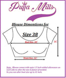 Pujia Mills Women'S Embroidery Handwork Sequence Work Necklace Design Readymade Blouse (White, 32)