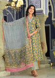 Fabnex Kurta Set For Women | Women Kurta | Women Kurta Sets Kurtis | Women Kurta Pant Set | Women Kurta Pant Set Women Kurti Set With Pant (K-73-Green-Xl)