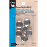 Dritz Cover Button Refill, 3/4-Inch, 5-Sets, Nickel