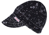 Comeaux Caps Reversible Welding Cap Black Bandana Size 7 1/4