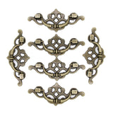 MSolid 6 PCs Vintage Antique Brass Bail Pull Handle for Wooden Drawer Cabinet Cupboard, Length 3.8-in (9.7 cm) and Height 1.6-in