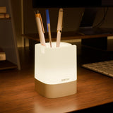 Xech Pen Stand with Ambient Night Light & Mobile Holder | 3Colour Ambient Light, Touch Control | Rechargeable Night Lamp for Of