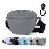 AOKLANT Pet Training Snack Pouch with Clicker 2.0 Upgraded Magnetic Closure, 1.66 Cup Silicone Belt Pouch for Dog Treats,Perfect