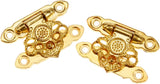 Tia Small Retro Look Stylish Antique Golden Metal Lock/Buckle/Latch/Hook/Swing Clasp for Wood Jewellery Box & Small DIY Works Si