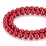 Elecrelive 1 Strand Glass Pearl Beads for Jewelry Making, 8mm Round Pearlized Loose Spacer Beads 105Pcs for Bracelet Necklace Ea