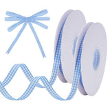 UNICRAFTALE Total 98.42yards 2 Rolls Gingham Ribbons Polyester Buffalo Checker Ribbons 3/8 inch Blue Buffalo Checker Ribbon Spri