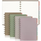 Glenmal 4 Sets Discbound Notebook, 8.5inch x 11inch Customizable, Classic Color
