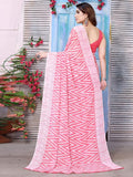 Satrani Womens Pure Georgette Saree (3201S2294Na_Pink & White)