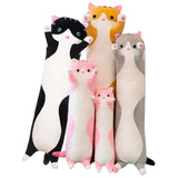 Long Cat Plush Pillow Soft Cat Hugging Pillow Stuffed Animal Pillow Cute Kitty Sleeping Throw Pillow Gift for Kids(110cm/43.30in