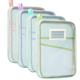 A4 Mesh Zipper Document Bag With Handle Transparent Waterproof File Organizer Folder For Documents, Books, Stationery & Office