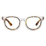 Peepers by PeeperSpecs Women's Olympia Round Blue Light Blocking Reading Glasses, Clear/Tokyo Tortoise, 50 + 2.5