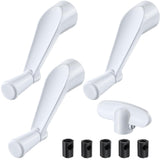 Enhon 4 Pack 3/8'' Spline Socket Crank Handle with Tee Handle Casement Operator, Stone Finish, Easy Install, Smooth 360 Degree O