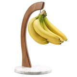everous Banana Holder Marble Banana Stand With Stainless Steel Hook None slip banana holder banana rack banana tree stable banana hanger-New