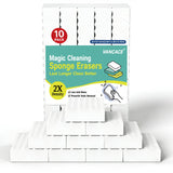 Magic Sponges Cleaning Eraser 10 Pack, 2X Compressed Melamine Sponge Cleaner, Melamine Foam All Purpose Cleaning Pads, Heavy Dut