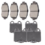 AUTOMUTO 8PCS Ceramic Disc Brake Pads Set - Front & Rear, Fits Lexus GS300, GS400, GS430, IS300, SC430
