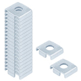 YIDU69Q 20 Pcs Square Plate Washers Accept 5/8 Bolt, Flat Saddle Washer for 1-5/8 Strut Channel