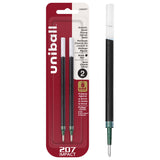 uniball Refill For Gel Impact Gel Pens, Bold Conical Tip, Black Ink, 2/pack