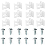 12pcs N 6950 Plastic Pocket Door Guide, Door Bottom Guide Kits for Bedroom Kitchen & Closet Sliding Track Systems Including 24 M