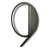 NACH Floating House Numbers, 6 inch Steel Black House Numbers for Outside - Number 9, Mid Century House Numbers with Mounting Ha