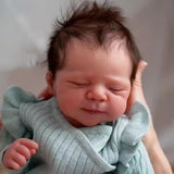 Anano Life Like Reborn Baby Dolls. 18 Realistic Newborn Dolls with Hand Rooted Hair, Soft Cloth Body Sleeping Baby Doll with Acc