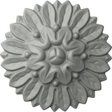 Ekena Millwork ROS06X06CH Chesterfield Round Rosette, 6OD x 1 1/8P, Primed