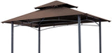 SCOCANOPY 8x5 Ft Replacement Grill BBQ Gazebo Top Compatible with Grill Gazebo Frame Model L-GG001PST-F,L-GG001PST-H,L-GG001PST-F2,(Brown)