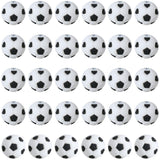 SUNNYCLUE 1 Box 30Pcs Soccer Ball Beads Silicone Sports Beads Bulk 15mm Small Soft Round Football Sport Beadable Loose Spacer fo