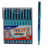 Artline Yoodle Fine Pen 0.4 Pack Of 10 With Vibrant Colours | For Artist, Painters Specially In Writing, Sketching, Drawing & Do