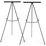 Falling in Art Aluminum Flip Chart Display Easel Stand with Adjustable Floor for Boardroom, Whiteboard, Paper Pads, Signage, 63