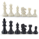 DINOBROS Chess Pieces Only Magnetic Plastic Chessman Set for Replacement of Missing Pieces - Complete Set of 32 Unweighted Game