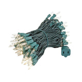 Novelty Lights 34 Feet 100 Bulbs Traditional Incandescent Mini Lights, Clear on Green Wire with 4 Spacing, Commercial Grade and