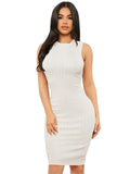 Wedani Georgette Solid One Piece Dress For Women,WHITE,S