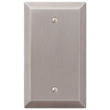 Amerelle Century Blank Steel Wallplate in Brushed Nickel