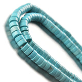 Tashidelek 1 Strand Natural Stone 3*6MM Gemstone Tube Rondell Spacer Loose Stone Beads (105-110PCS) Green Turquoise